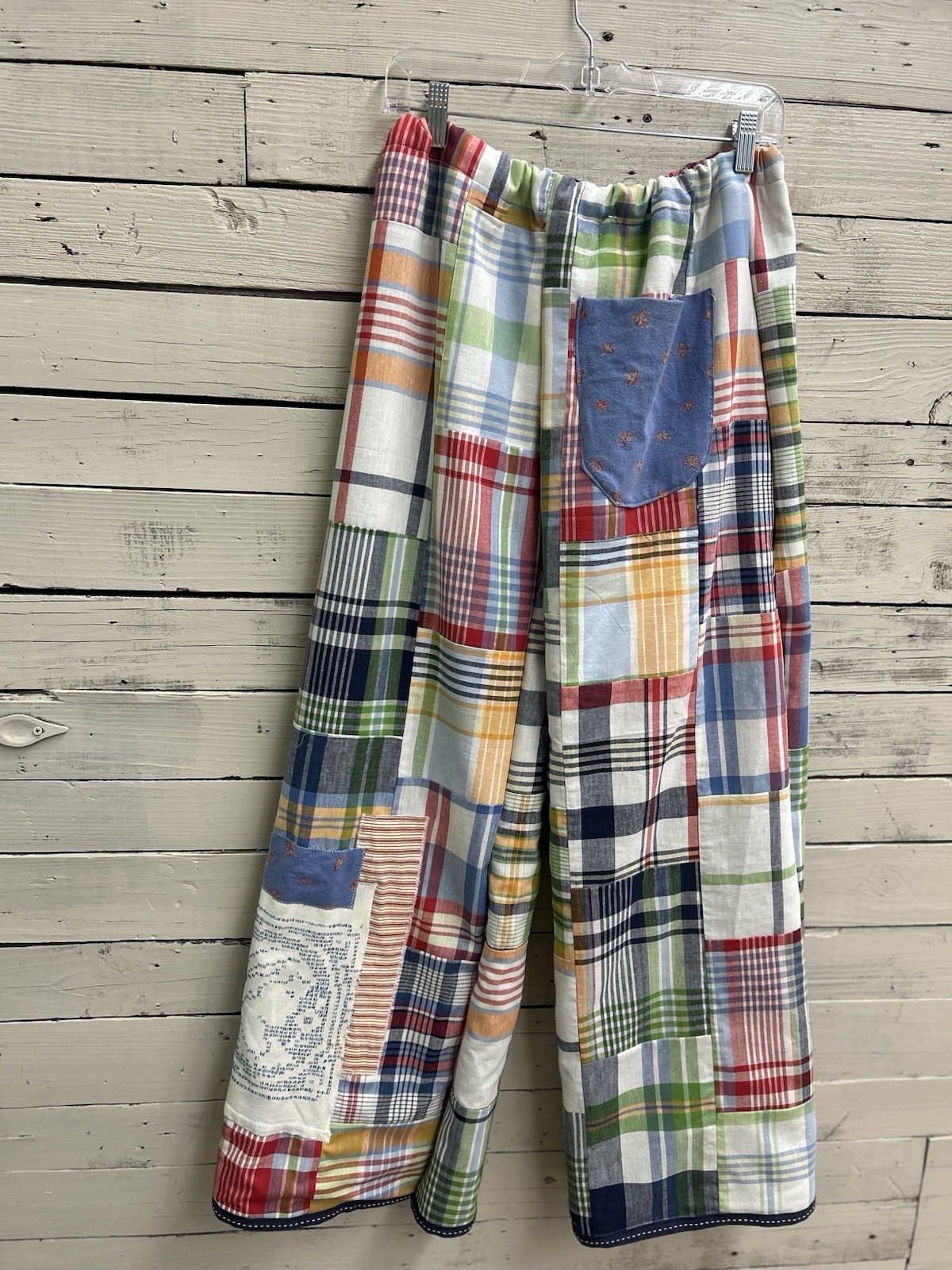 Patchwork Upcycle Pants W/USA Patch BoHo Hippie F… - image 2