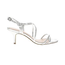Nina Bright Metallic Sling Back Womens Silver Dress Sandals BRIGHT-MY-082