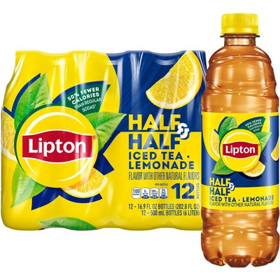Lipton Iced Tea and Lemonade, 16.9 Fl Oz Bottles (Pack of 12) 