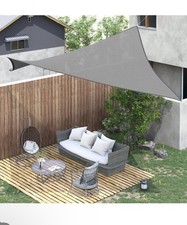Image of Outsunny 4x3m Sun Shade Sail Rectangle HDPE Canopy UV Protection, Waterproof 
