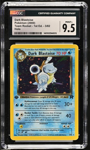 Dark Blastoise (1st Edition) graded CGC 9.5 for sale on eBay