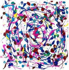 Hand Painted Art Acrylic on Canvas Abstract "Rustic" by Nofi Arts Expressionism