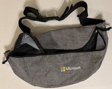 Microsoft Logo Gray Fanny Pack Waist Bag Origaudio Strap Tech Promo Unisex