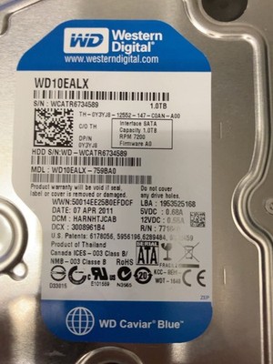 WD Blue 1TB WD10EALX 3.5'' SATA III 7200RPM Desktop Hard Drive HDD Tested