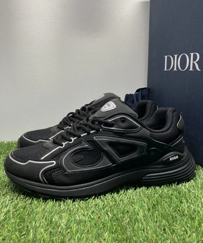 Taille 45 (12 US) Baskets réfléchissantes Dior B30 « Noir » EXCELLENT ÉTAT !