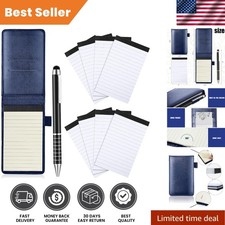 Deluxe Mini Pocket Notebook Set in Blue - 50 Lined Sheets  Pen Included