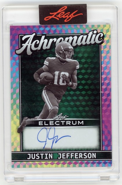 2025 Leaf Electrum Justin Jefferson Auto /5 Vikings