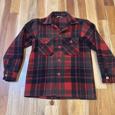 Vintage Woolrich Plaid Shacket Flannel Shirt Heavyweight Jacket Men's Sz 40
