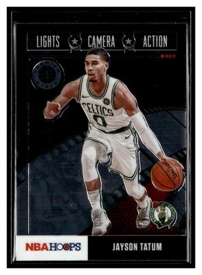2019-20 Hoops Premium Stock #24 Jayson Tatum Lights Camera Action Celtics