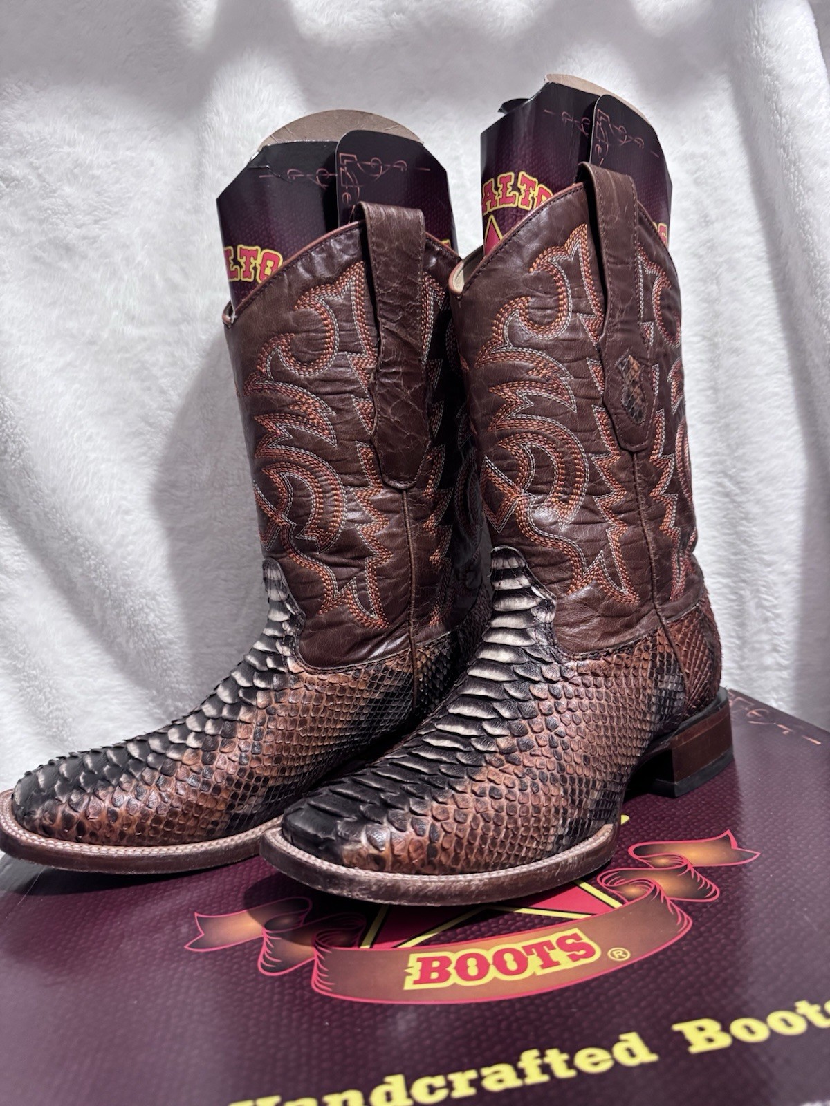 Los Altos Python Boots Men 7 EE Extra Wide Square… - image 9