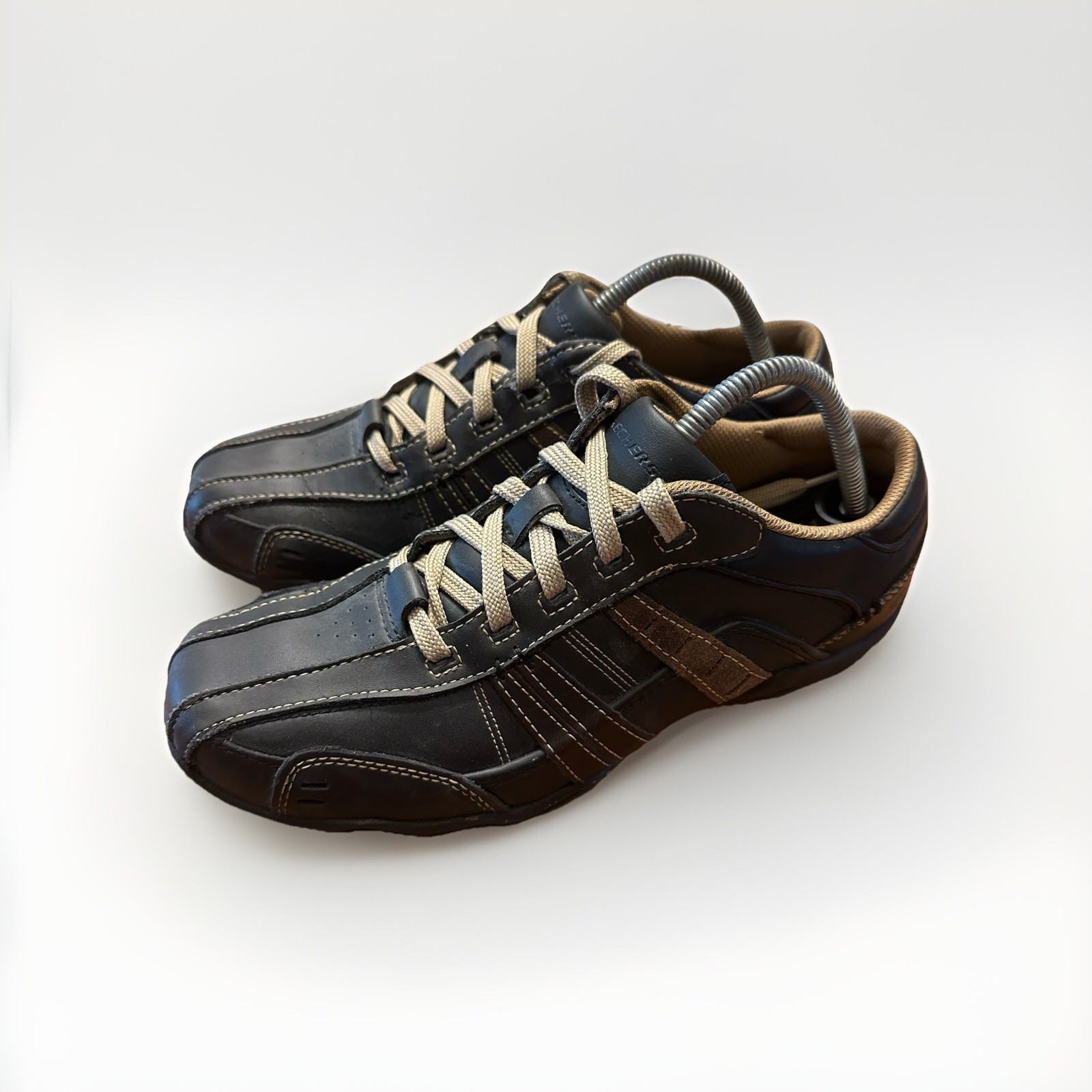 Leather Skechers Vassell Black Skechers Men's Sz 12 Walking