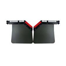 2PCS Black Angled Spring Loaded Mud Flap Hanger Bracket Set Semi Truck Traile...