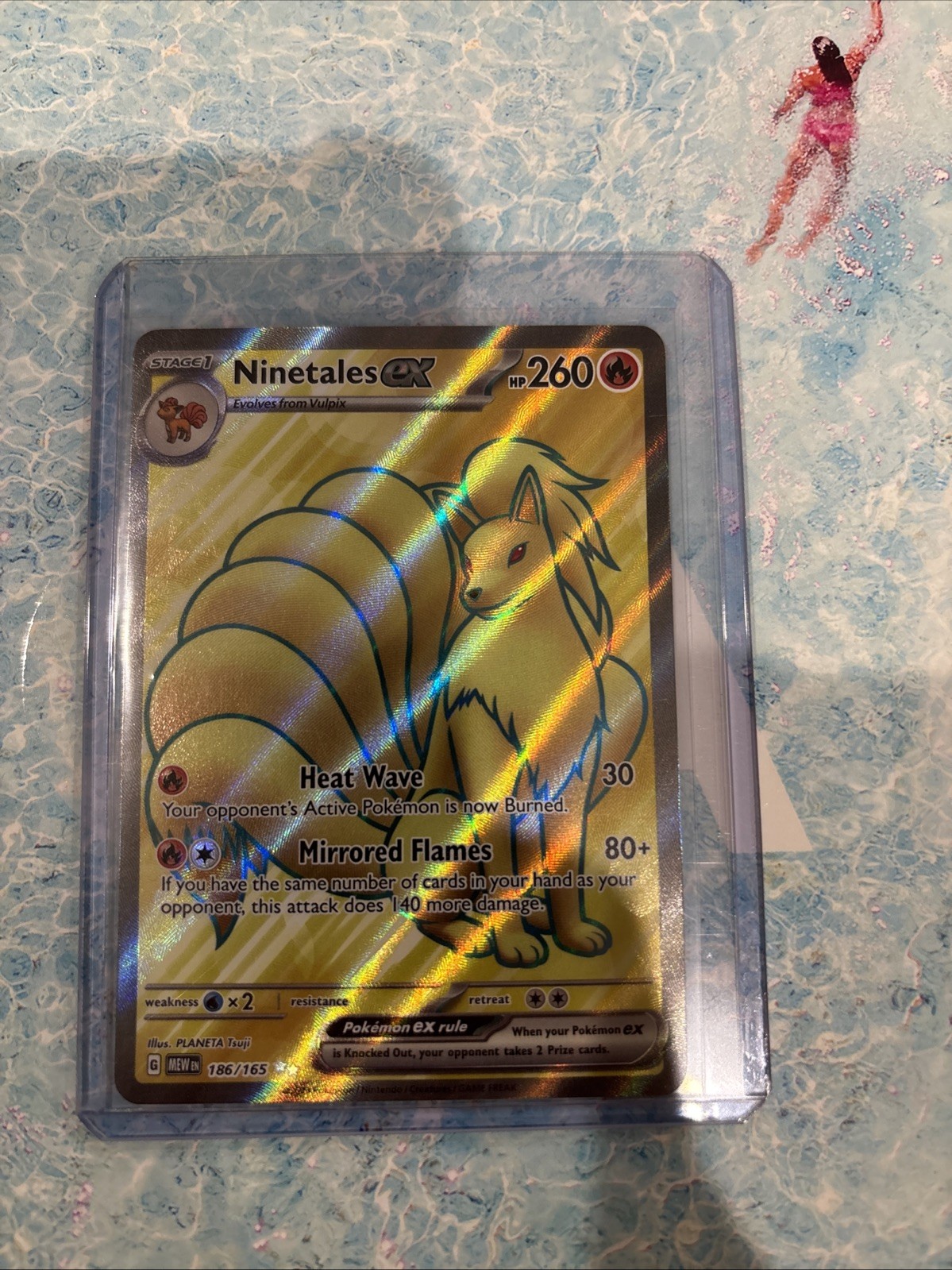 Ninetales ex 186/165 - Pokemon Sv: Scarlet & Violet 151 Holo Full Art NM