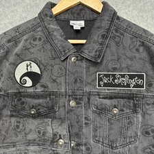 Disney The Nightmare Before Christmas Jack Skellington Denim Jacket XL AOP