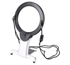 ARSUK Hands Free Magnifying Glass for Close Work with Light Black and Silver