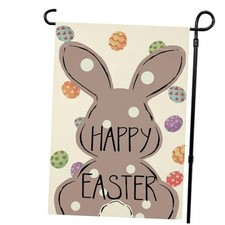 Easter Garden Flag 12x18 Inch Double Sided Happy Easter Bunny Flag Yard Flag