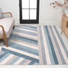JONATHAN Y Kingdarr Rainbow Contemporary Stripe Multi Area Rug