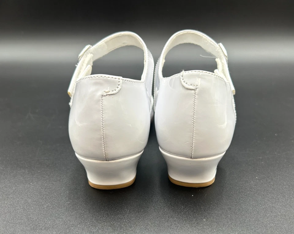 Zapatos de vestir Mary Jane blancos con correa al tobillo Christie & Jill para niñas - talla 3 Foto 4 de 4