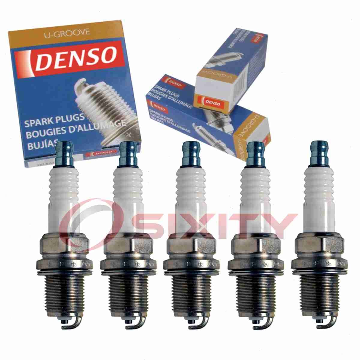 5 pc Denso Standard U-Groove Spark Plugs for 1994 Volvo 850 2.3L L5 Ignition co