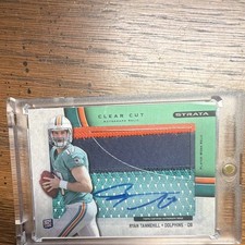 2012 Topps Strata Clear Cut Autograph Rc Relics Ryan Tannehill #CCAR-RT Blue /55