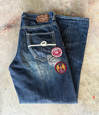 Faded Y2K Ecko Unltd Patched Baggy Jeans 36x33