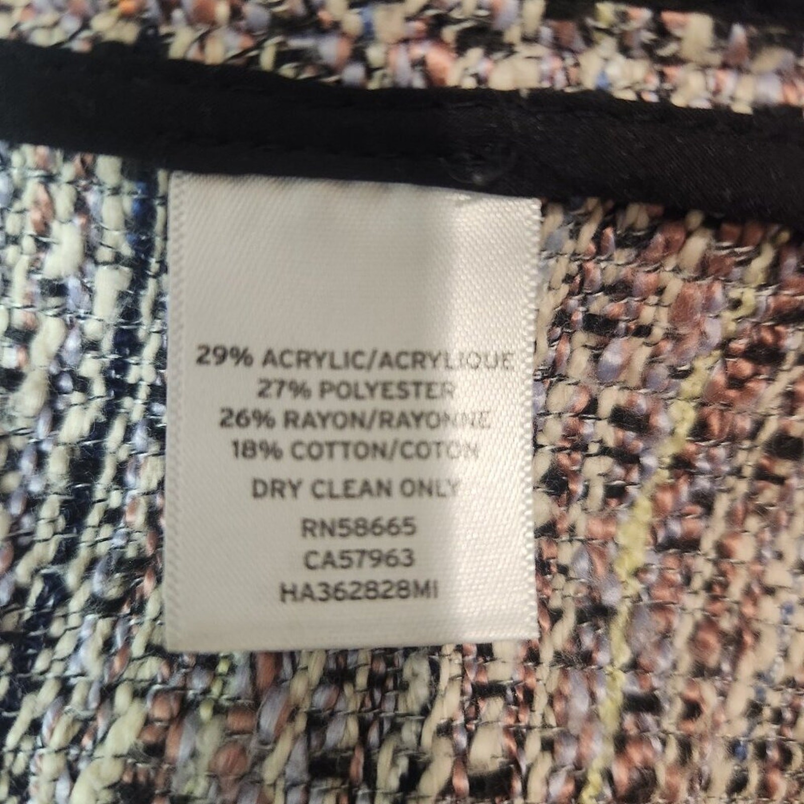 Halogen Tweed Jacket Coat Classic Multicolor Frin… - image 8