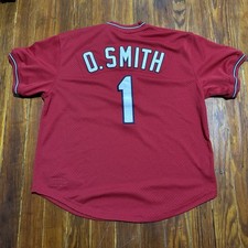 Ozzie Smith Mitchell & Ness 1985 STL Cardinals Red Baseball Jersey Men’s XL (48)