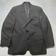 Evan Picone International Mens Wool Pinstripe Suit Jacket Blazer 44R