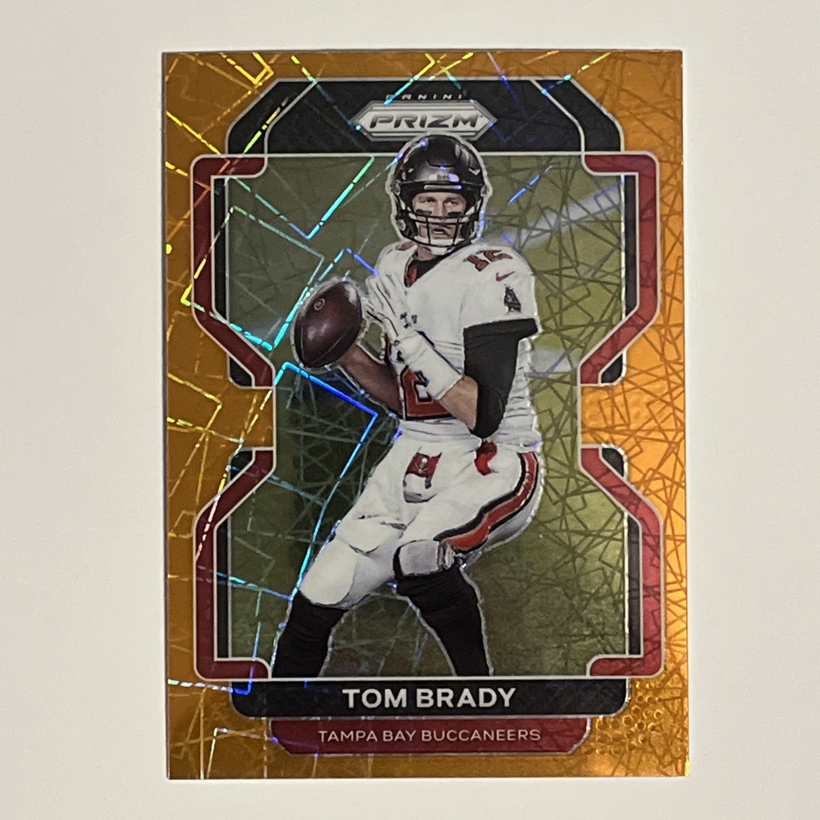 Tom Brady 2021 Prizm Orange Lazer Prizm #294 Tampa Bay Buccaneers