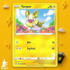 Yamper 74/202 Spada e Scudo Pokemon TCG Card Lampo Singola Trading Card