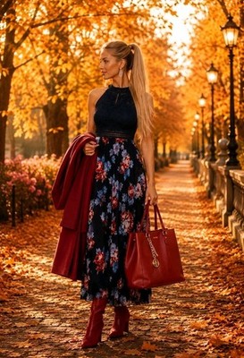 Bodyflirt Boutique Maxikleid Gr. 40   elegantes Abendkleid mit Spitze