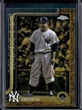 2025 Topps Gilded Yogi Berra Chrome Gold #/99 Yankees
