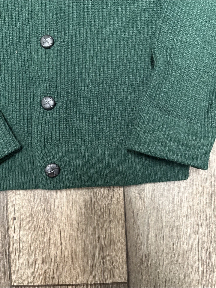 Vintage Citation Club By Puritan Wool 50s / 60s Sweater Size S Green/Black - Image 3 of 4