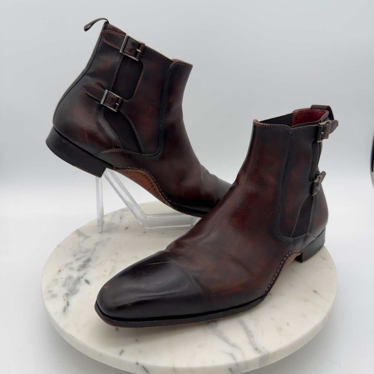 Magnanni Burnished Brown leather Double Monk strap Garrett Men main image 2