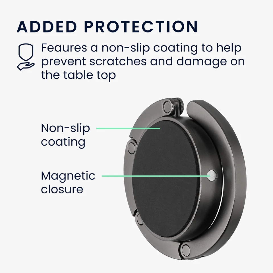 2x Tisch Handtaschenhalter Haken Antirutsch Taschenhaken Halterung Handtaschen - Bild 3 von 4