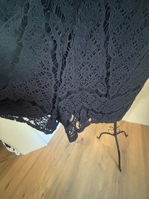 Vintage Black Lace Ruffled Top Romper Women's Size XL Clubbing Nightlife 