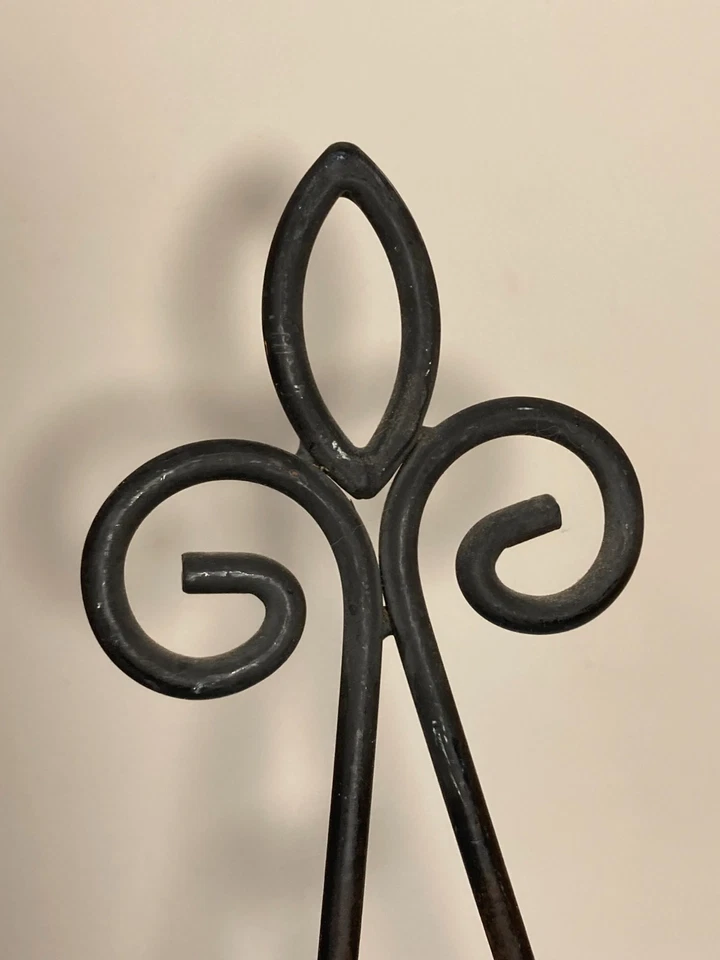 Lote mixto de 4 caballetes vintage de hierro forjado negro y metal Foto 3 de 4