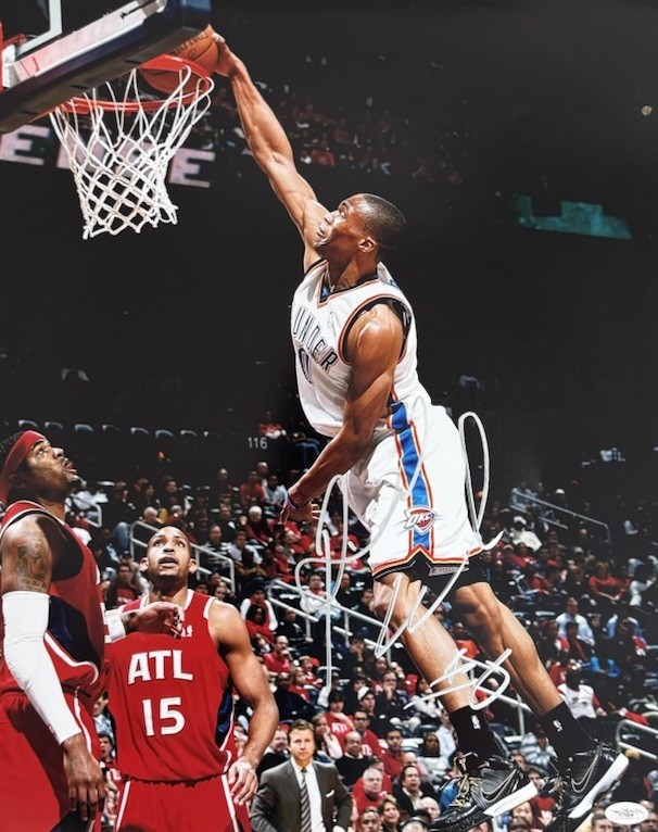 Russell Westbrook Signed Oklahoma City Thunder (Massive Dunk