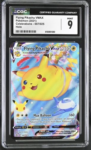 Pokémon GRADED Flying Pikachu VMAX 007/025 Celebrations 9 CGC ENGLISH