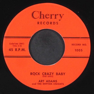 ART ADAMS: rock crazy baby / indian joe CHERRY 7'' Single 45 RPM