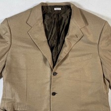 Brioni Palatino Blazer Men's 48L Jacket Cashmere Silk Blend Tan Made in Italy