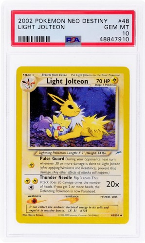 Light Jolteon (Unlimited) graded PSA 10 for sale on eBay