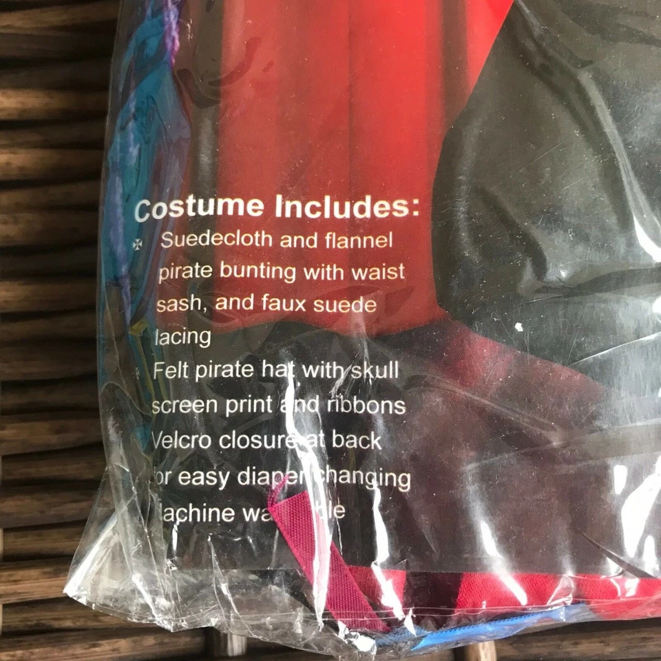 Halloween Cinema Secrets Pirate Bunting Costume 0-6 mo NEW NIP Captain Baby Boys - Image 2 of 4