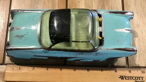 Vtg 1954 1955 1956 Mercury Montclair Sun Valley?  Tin Toy Car w Working Wipers!