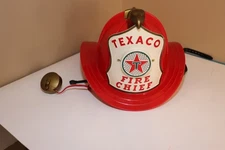 Vintage 1960s TEXACO FIRE CHIEF Toy Fireman Hat Helmet Brown & Bigelow, USA
