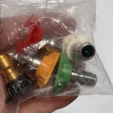 SET OF 5 POWER WASHER NOZZLE TIPS 3.2 1/4 QUICK CONNECT QC-M FOR SIMPSON/DEWALT+