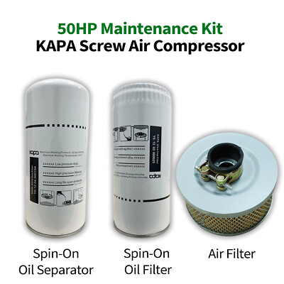 #ad KG 50HP Screw Compressor Replacement Parts Spin On Oil Separator Oil Air Filter $485.00