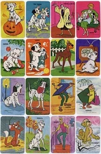 VINTAGE 70s Cartoon Disney 101 Dalmatian Puppy Dog Kids Dalmation SWAP CARDS Set