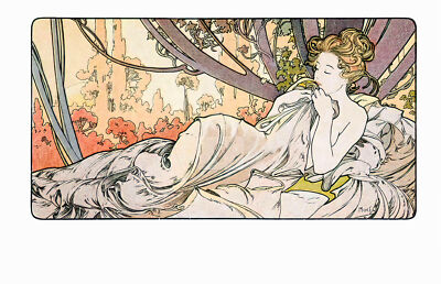 Le crepuscule (1899), Alphonse Mucha *Art Postcard*