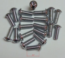 3/8-16 x 1 length Chrome Button Head Allen Bolt 20 pack